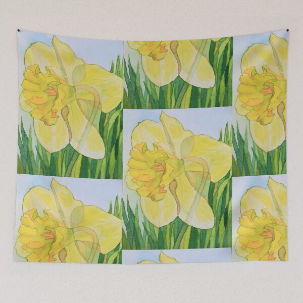 Item preview, Single watercolour daffodil painting designed and sold by esvb.
