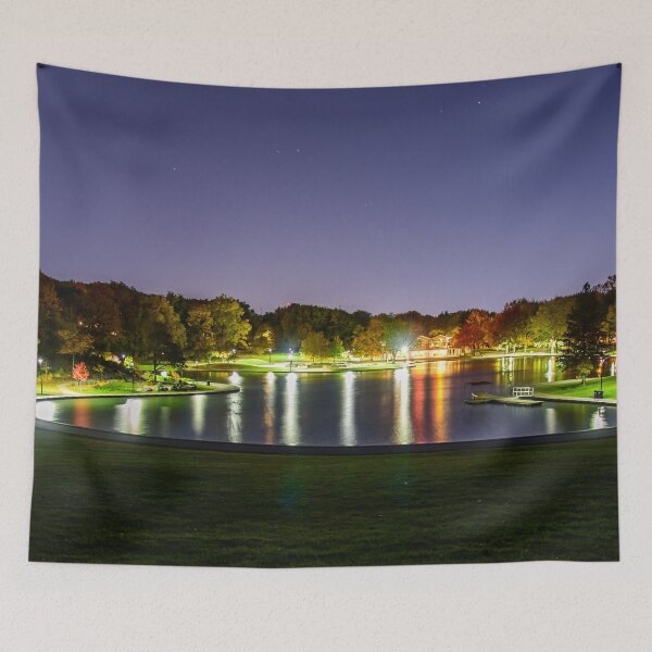 Item preview, Beaver Lake, Montreal at night designed and sold by RezieMart.