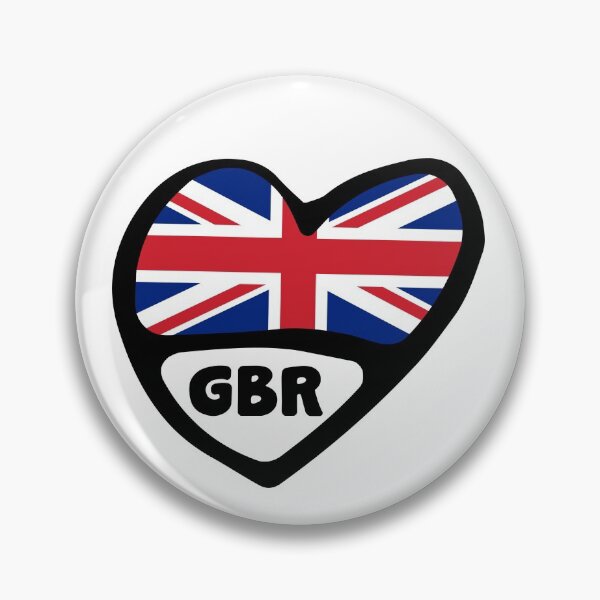 Item preview, British Country Code Flag Heart, United Kingdom, UK, GBR designed and sold by Celticana.