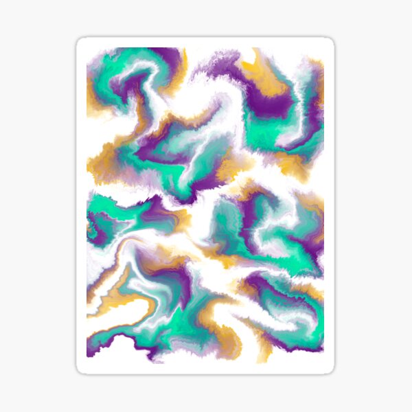 Abstract Color Print Sticker