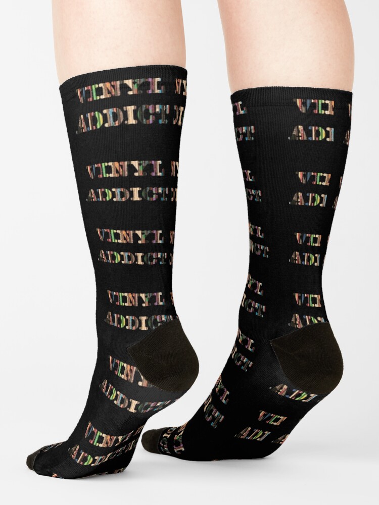 "Vinyl Addict" Socks for Sale by Iheartrecords Redbubble