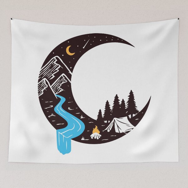 Item preview, camping at night designed and sold by Shopwick.