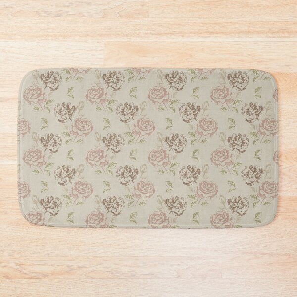 Vintage Rose Bath Mat