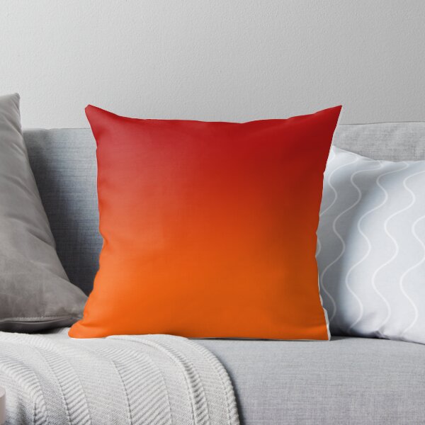 Red to orange ombre Throw Pillow