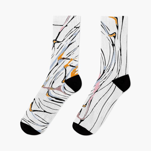 Item preview, drawing square triangle and circle pattern abstract in orange blue and pink designed and sold by Mrvell.