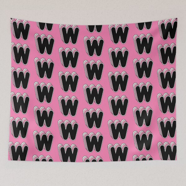 Item preview, W letter, retro, alphabet designed and sold by OkihanaShop.