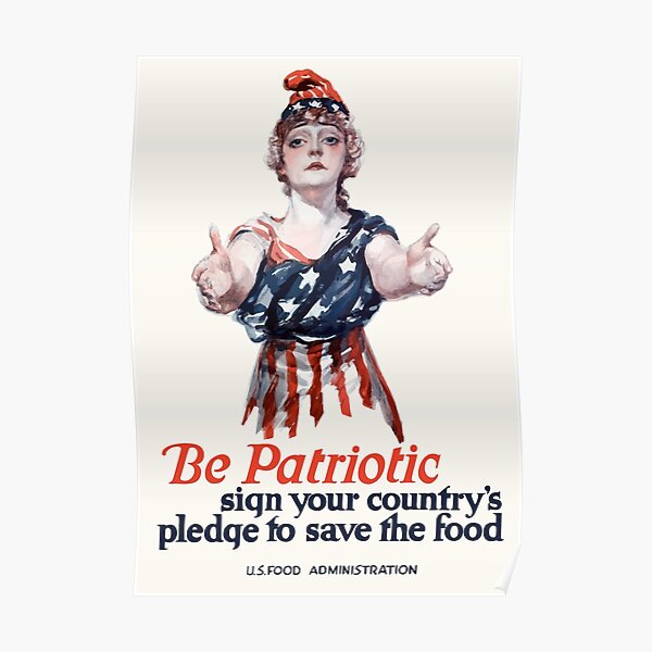 Be Patriotic sign your country's pledge to save the food -- U.S. Food Administration Poster