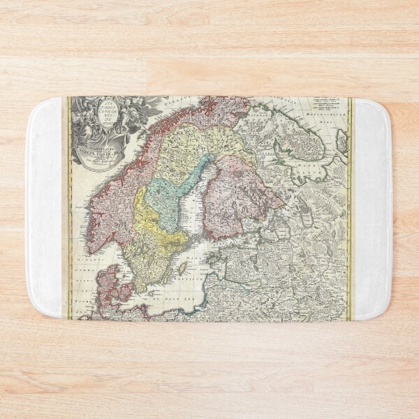 Item preview, 1730 Map of Scandinavia designed and sold by ArtHistorical.