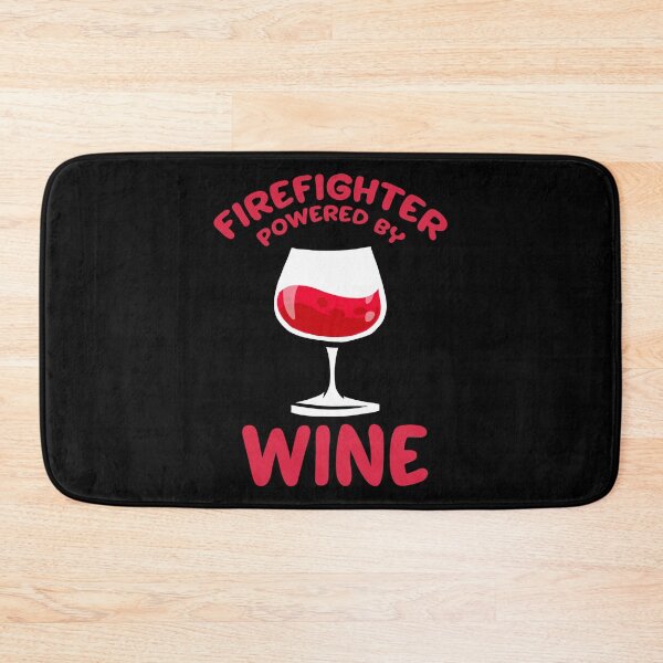 Item preview, Firefighter Powered By Wine Proud Firemen Gift  designed and sold by haselshirt.