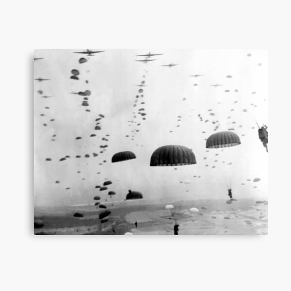 Airborne Mission During WW2 Painting Metal Print