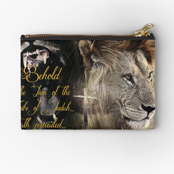 Behold, The Lion Of The Tribe Of Judah Zipper Pouch