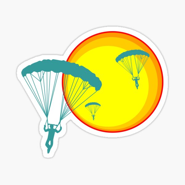 skydiving group parachute formation awesome vinyl decal 