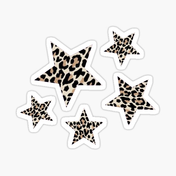 Cheetah Print Stars Sticker