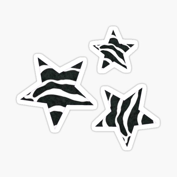 Zebra Stars Sticker
