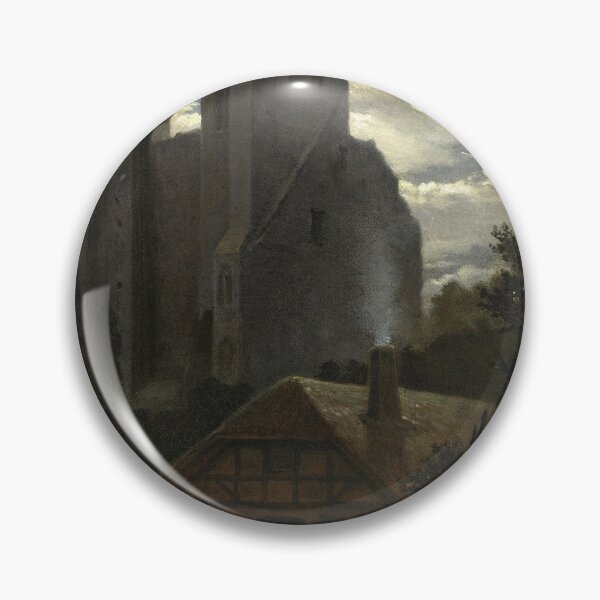 Item preview, Ruins of the Eldena Monastery with Cottage near Greifswald in Moonlight (Carus) designed and sold by ArtHistorical.