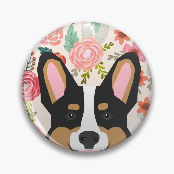 Item preview, Tricolored Corgi cute corgi florals dog portrait custom dog art pet friendly dog head cell case by PetFriendly designed and sold by PetFriendly.