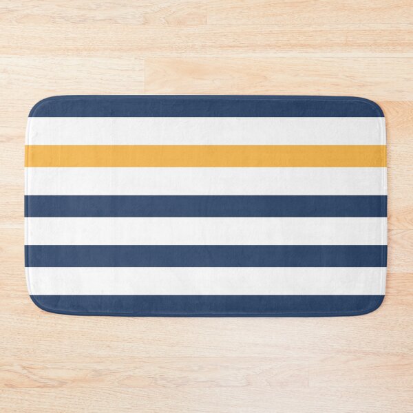 Item preview, Blue and white stripes with yellow designed and sold by Latte Design.