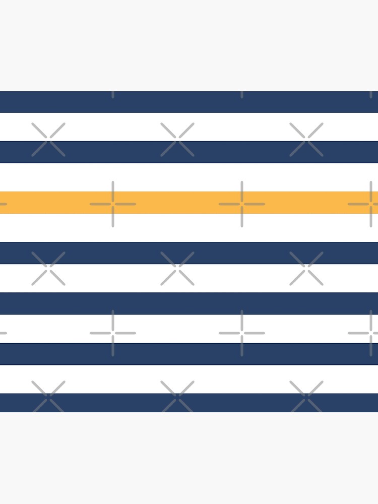 Blue and white stripes with yellow by lattedesign