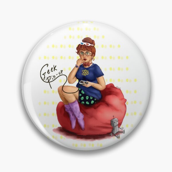 Item preview, Geek pin-up designed and sold by happyfox.