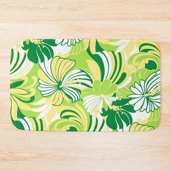 Item preview, Hibiscus Jungle Hawaiian Tropical Floral - Leaf green, Lemon and Lime designed and sold by DriveIndustries.