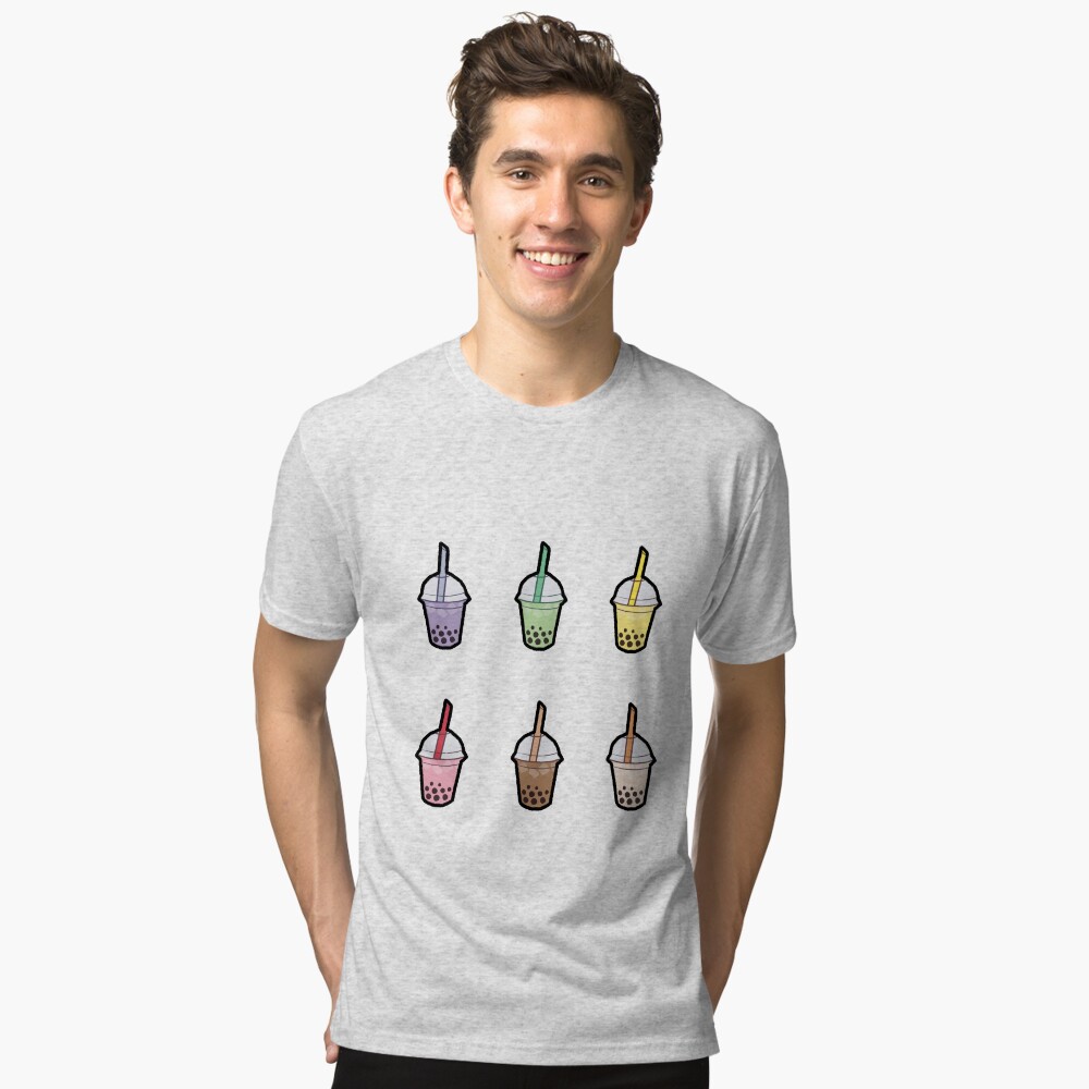 Vista previa del artículo con la obra «Camiseta de tejido mixto», diseñado y vendido por unicronpotato.