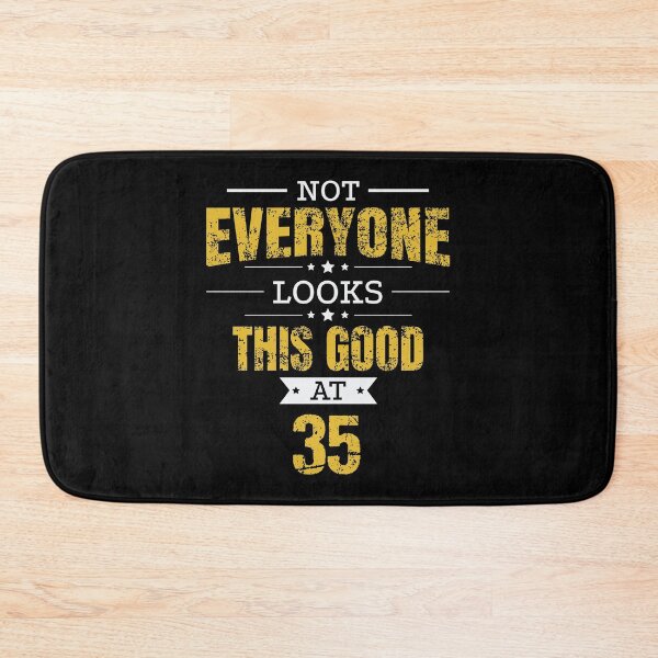 Item preview, 35th Birthday Gift Retro Thirty Five 35 Years Looks This Good Yellow designed and sold by haselshirt.