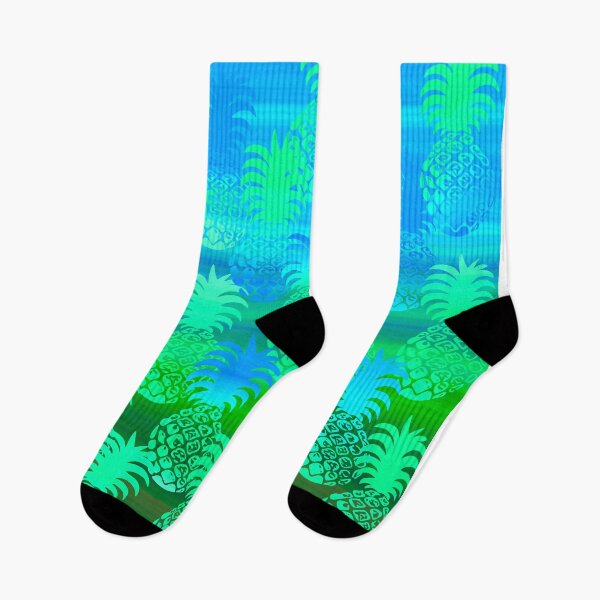 Item preview, Pukana Hawaiian Pineapple Sunset Blend - Leaf green and ocean blue designed and sold by DriveIndustries.