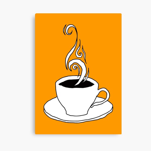 coffee scribble Canvas Print
