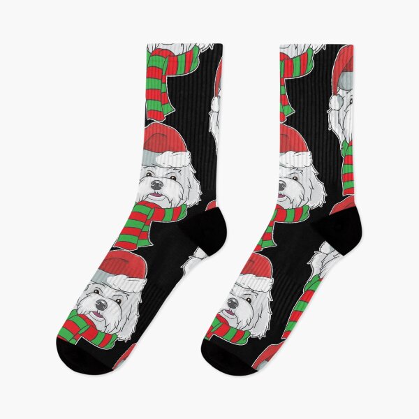 Item preview, Funny Christmas Dog Xmas Santa  Maltese Dog Holiday Gift designed and sold by haselshirt.