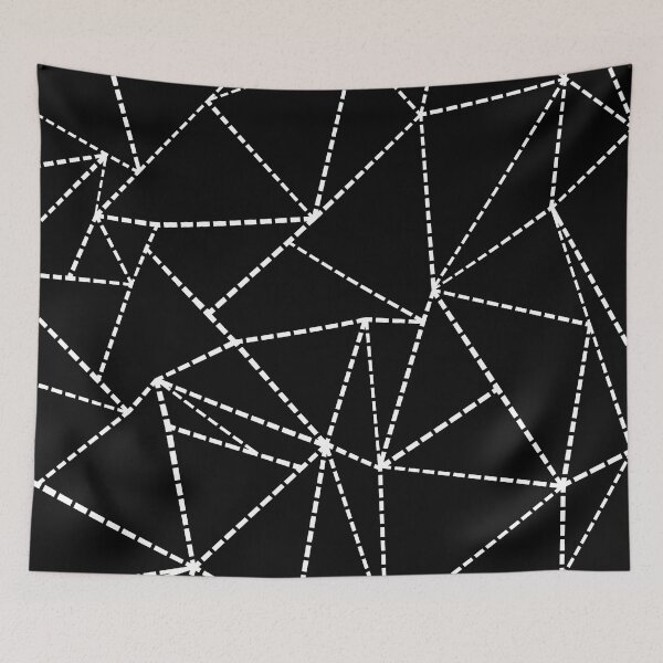 Aperçu de l'œuvre Abstract Dotted Lines Black créée et vendue par ProjectM.