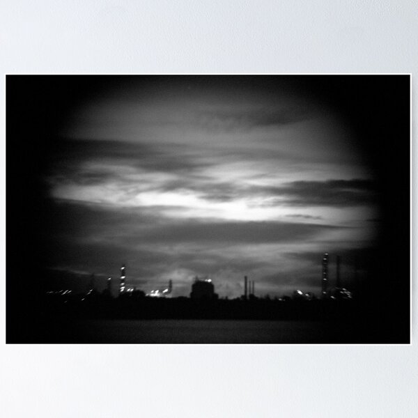 Item preview, April BW Industrial Sunset designed and sold by Tracey Phillips.