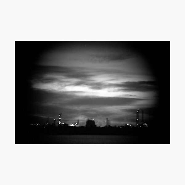 Item preview, April BW Industrial Sunset designed and sold by Tracey Phillips.