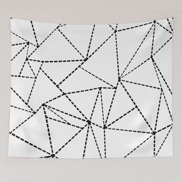 Aperçu de l'œuvre Abstract Dotted Lines Black on White créée et vendue par ProjectM.