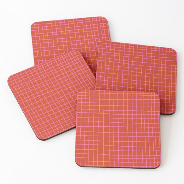 Artikelvorschau, Gitter. Gebranntes Orange und Rosa entworfen und verkauft von Latte Design.