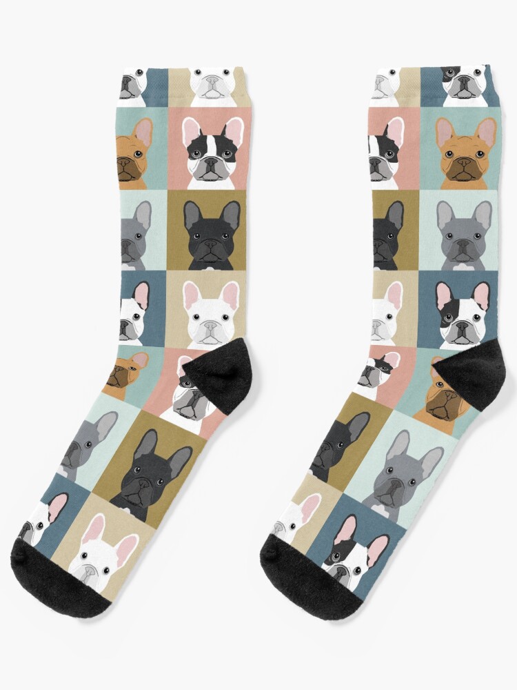 Chaussettes for Sale avec l'œuvre « Bouledogue français portraits