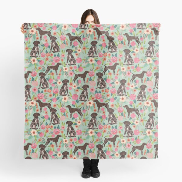German Shorthair Pointer floral dog pattern gifts for dog lovers Scarf