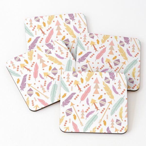 Item preview, Boho Pattern Geometric Shapes Feathers designed and sold by Soul-Inspirer.