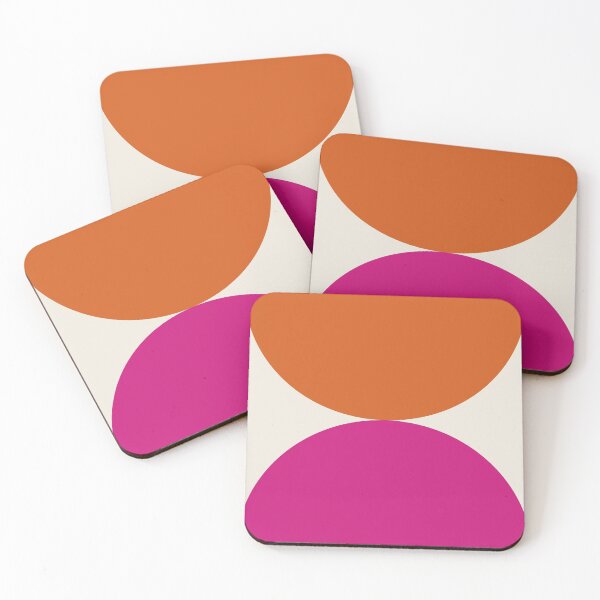 Item preview, Two circles burnt orange and dark pink designed and sold by Latte Design.