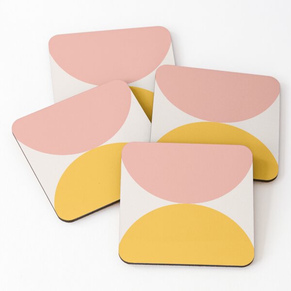Item preview, Two circles yellow and pink designed and sold by Latte Design.