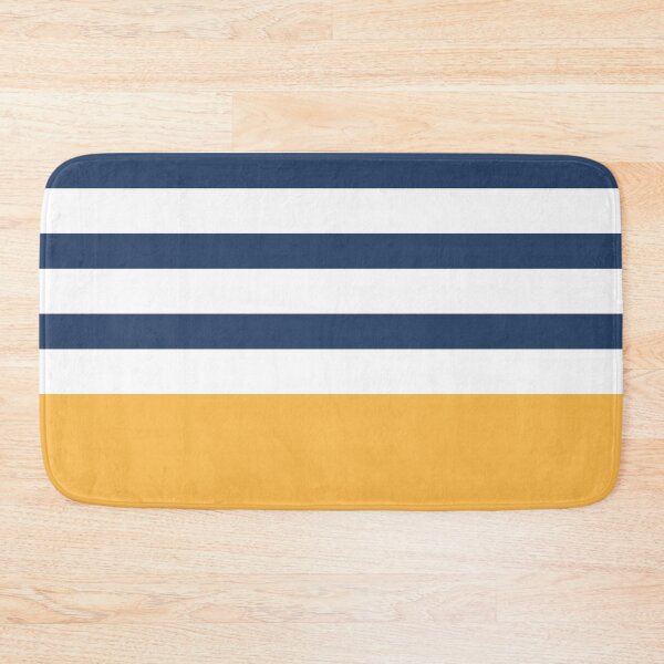 Item preview, Blue and white stripes with yellow designed and sold by Latte Design.