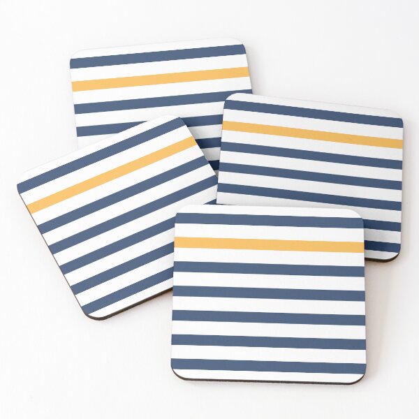 Item preview, Stripes blue with one yellow designed and sold by Latte Design.