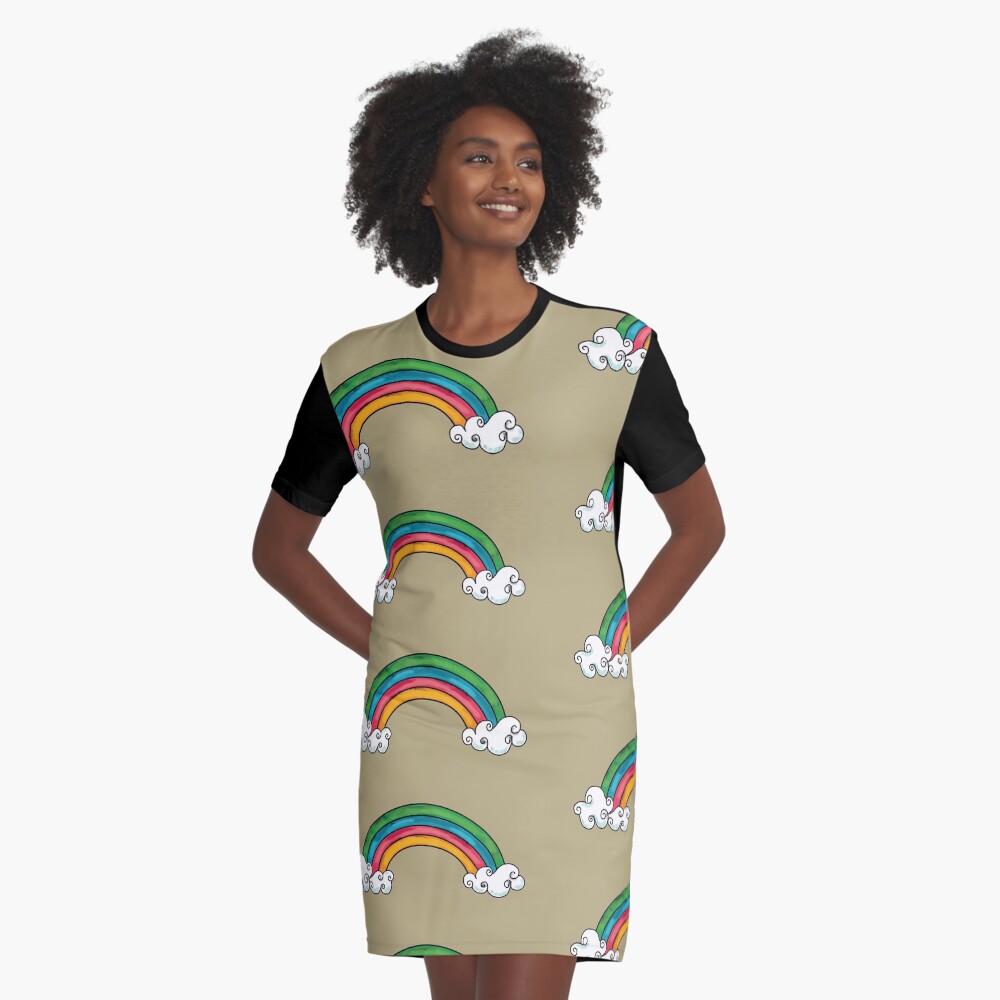 rainbow tshirt dress