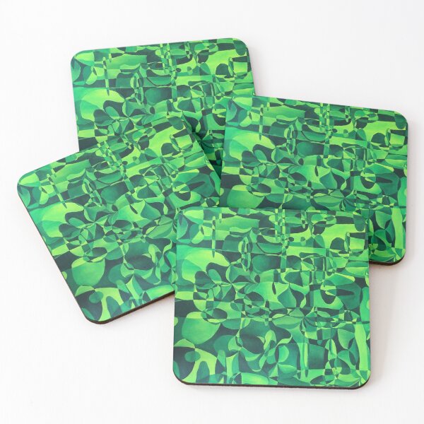 Item preview, Green Cubist Pattern designed and sold by jestabro.