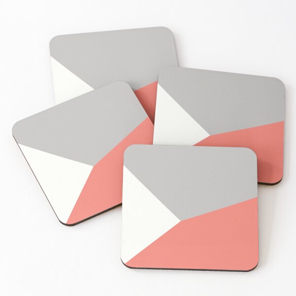 Item preview, Geometry in warm gray and coral red designed and sold by Latte Design.