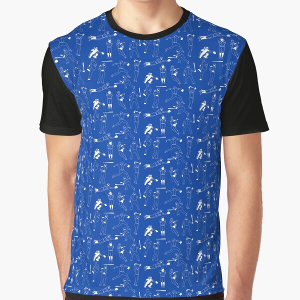 A Band of Blue Birds - Blue / White Graphic T-Shirt