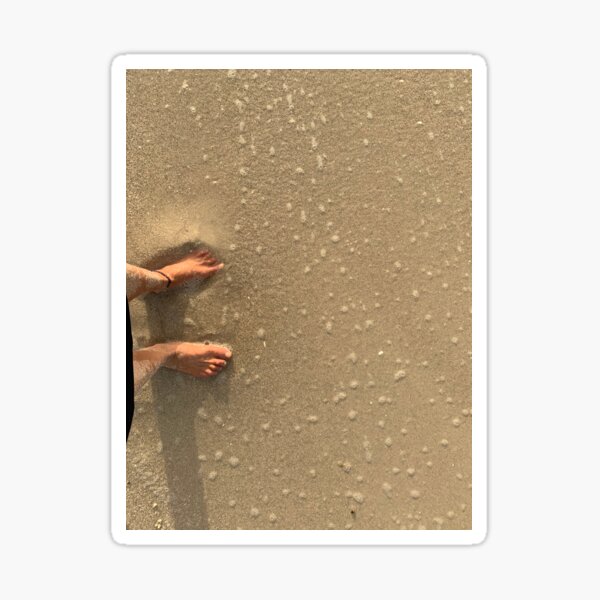feet in the sand Sticker