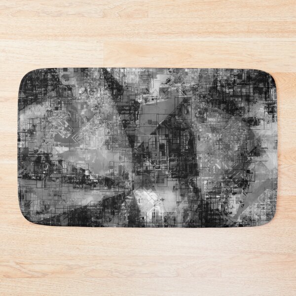 Item preview, psychedelic geometric triangle pattern abstract background in black and white designed and sold by Mrvell.