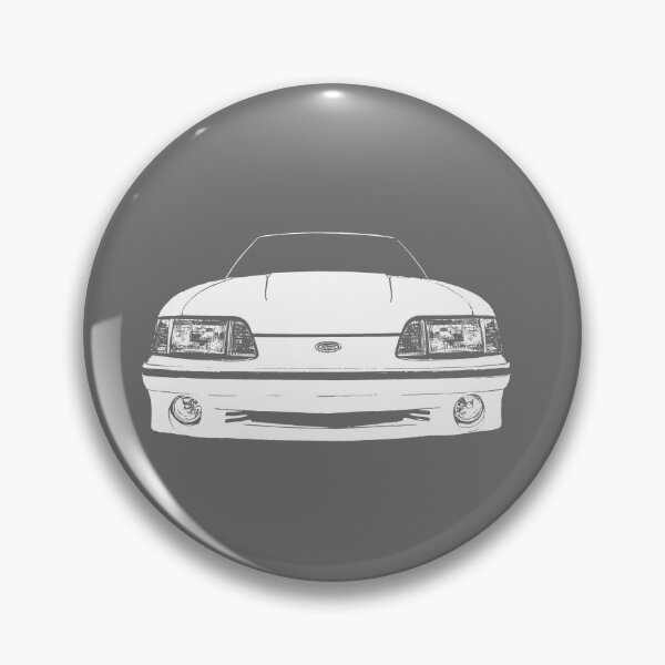 Item preview, front Ford Mustang GT (fox body) - stylized white on dark background designed and sold by mal-photography.
