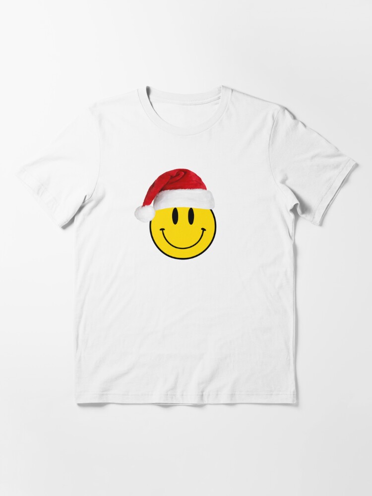 Santa Hat Christmas Happy Face Essential T-Shirt for Sale by HappyFaceCo