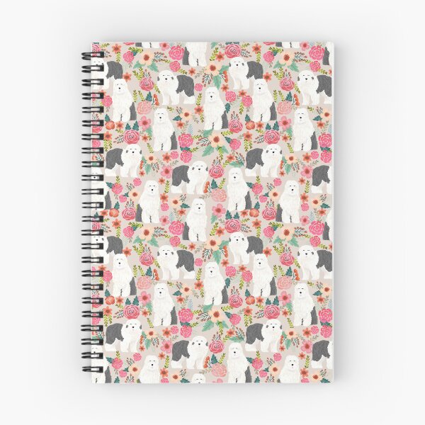 Item preview, Old English Sheepdog floral dog breed pet art pattern gifts designed and sold by PetFriendly.